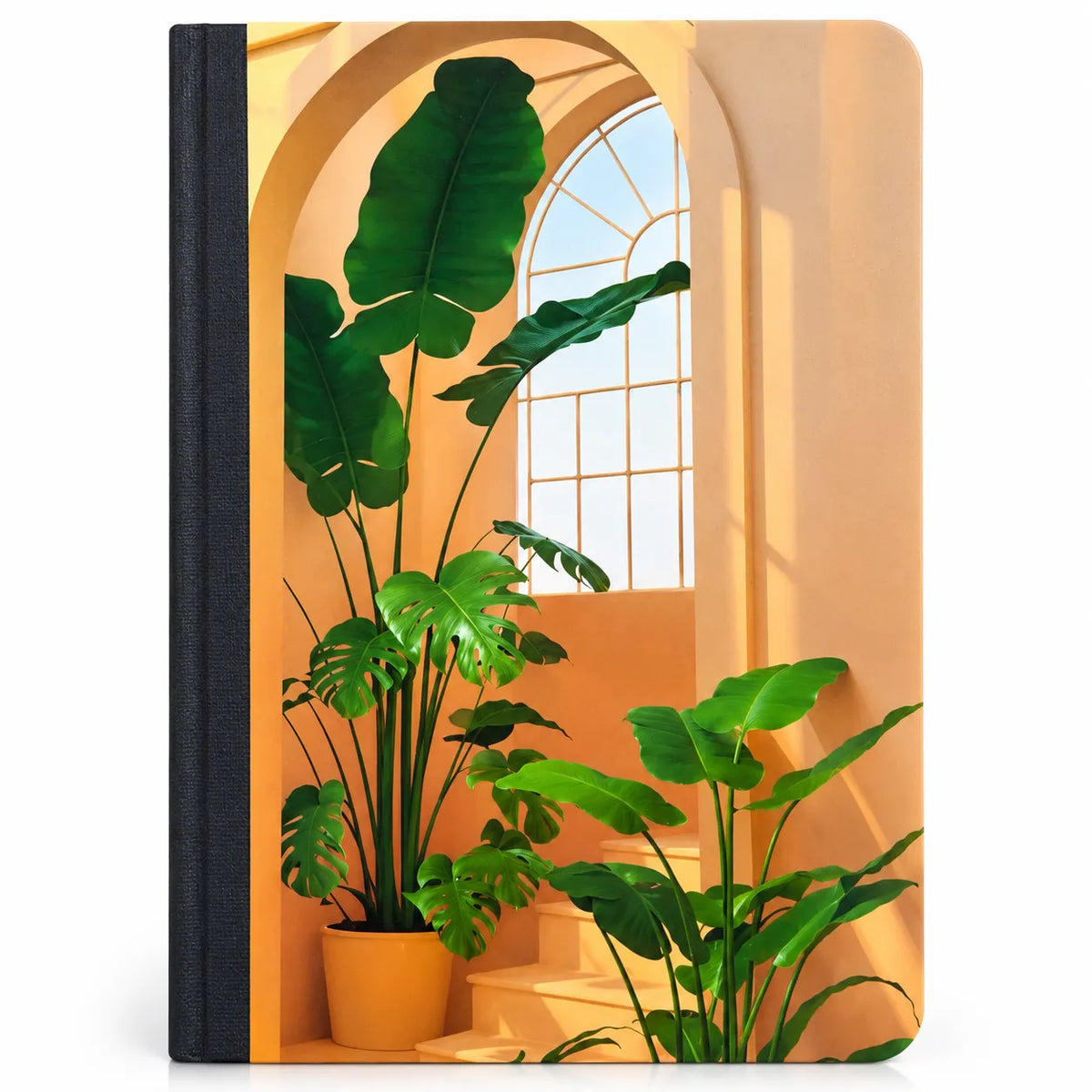 Sunlit Archway & Green Plants Design - Soft Cover Notebook