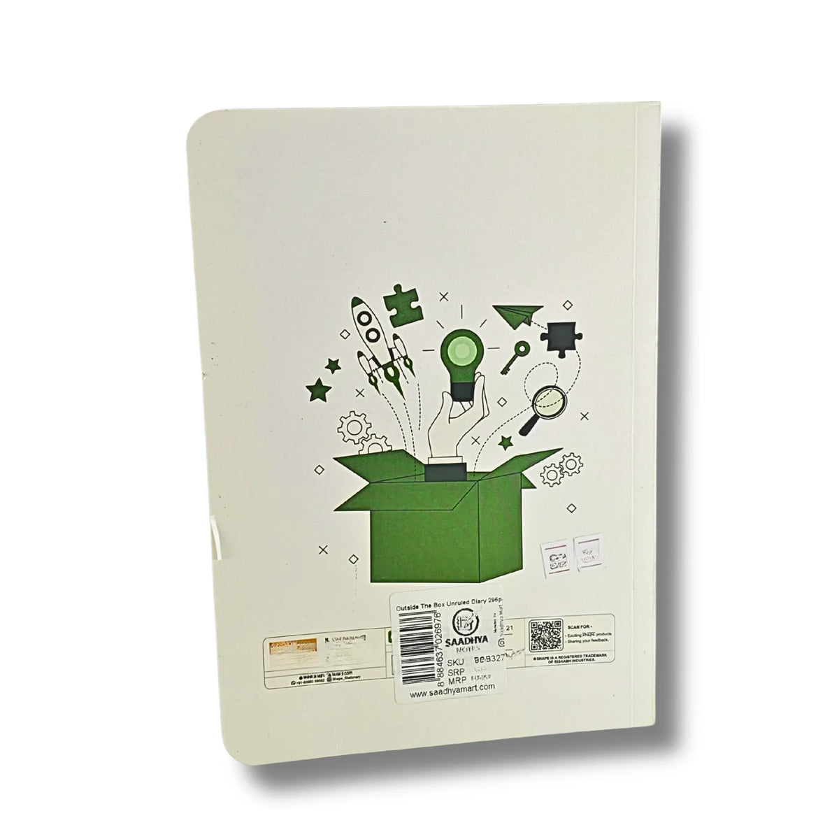 Think Outside The Box Soft Cover Unruled Diary – 21 × 14.5 cm