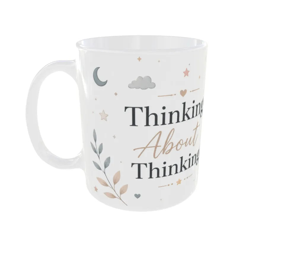 Thinking About Thinking Panda Ceramic Coffee Mug