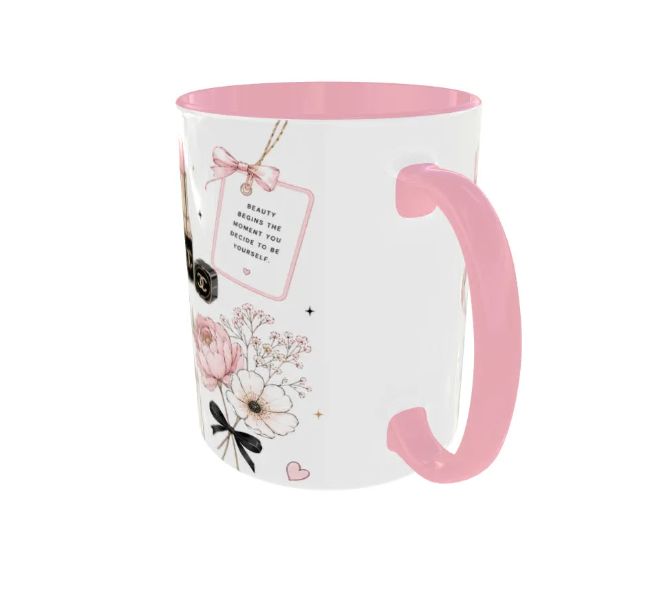 Too Pretty To Stress Pink Ceramic Mug