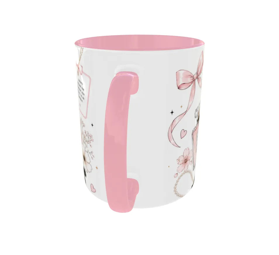 Too Pretty To Stress Pink Ceramic Mug