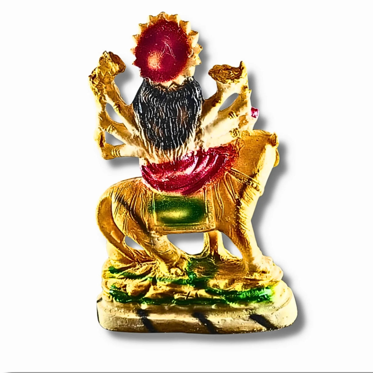 Traditional Maa Durga Murti – 23 cm | Multicolor Durga Idol with Tiger for Home Temple & Décor