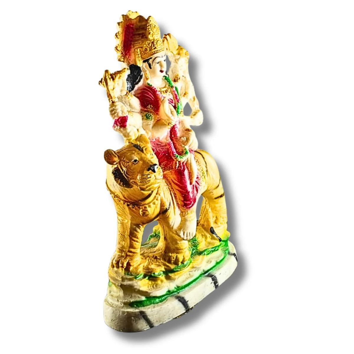 Traditional Maa Durga Murti – 23 cm | Multicolor Durga Idol with Tiger for Home Temple & Décor
