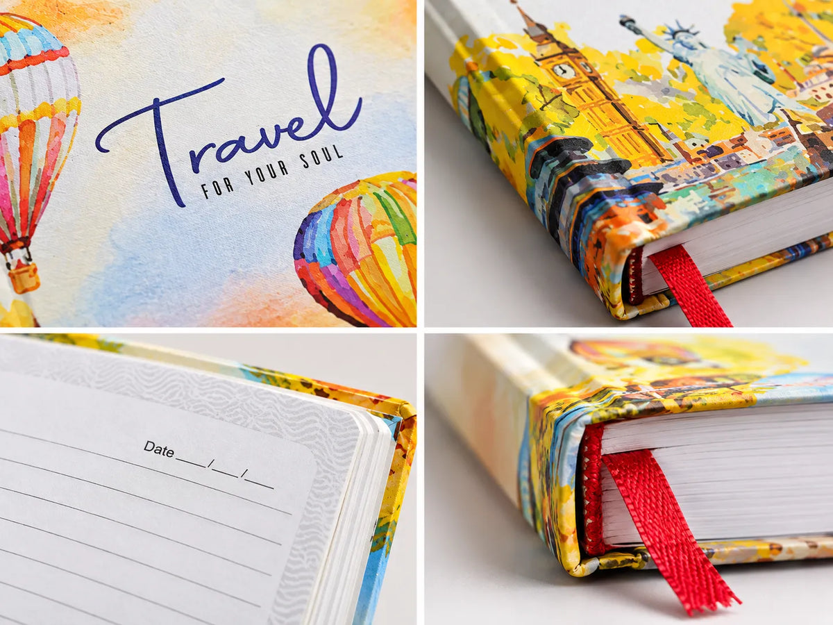 Travel For Your Soul Hardcover Ruled Notebook – 192 Pages