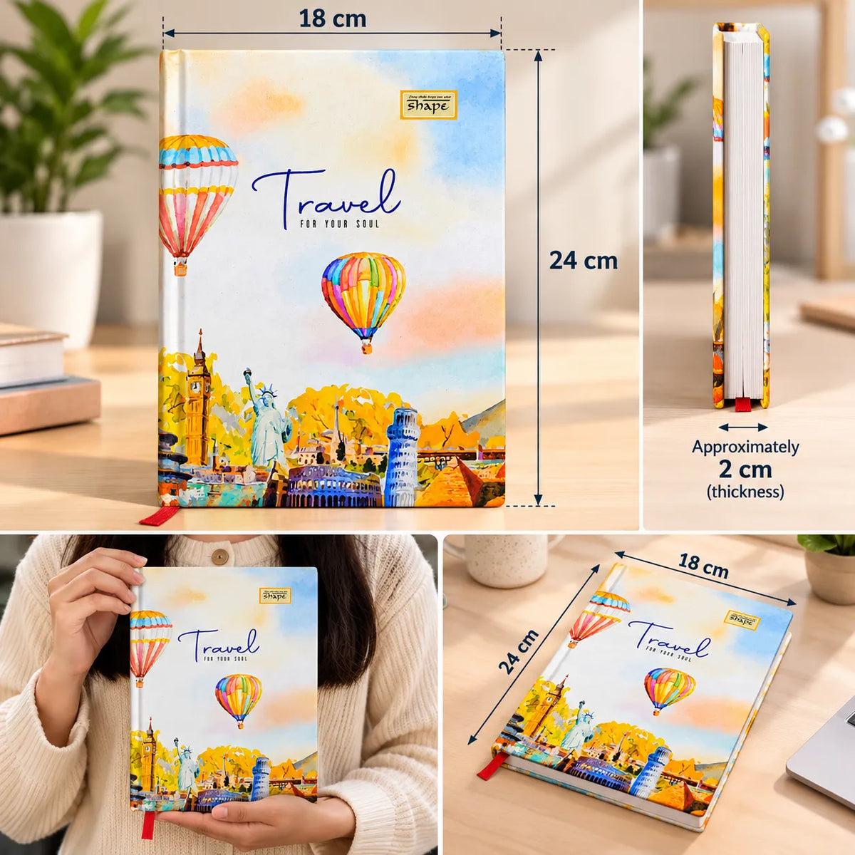 Travel For Your Soul Hardcover Ruled Notebook – 192 Pages