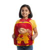 Kids Plush Doll Face Backpack for Girls Soft Cartoon School Picnic Bag