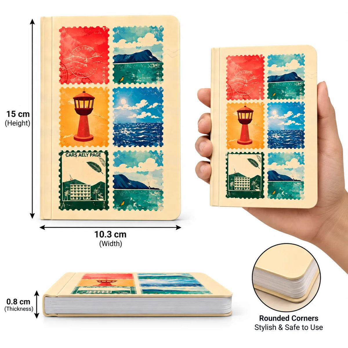Vintage Coastal Postcard Notebook