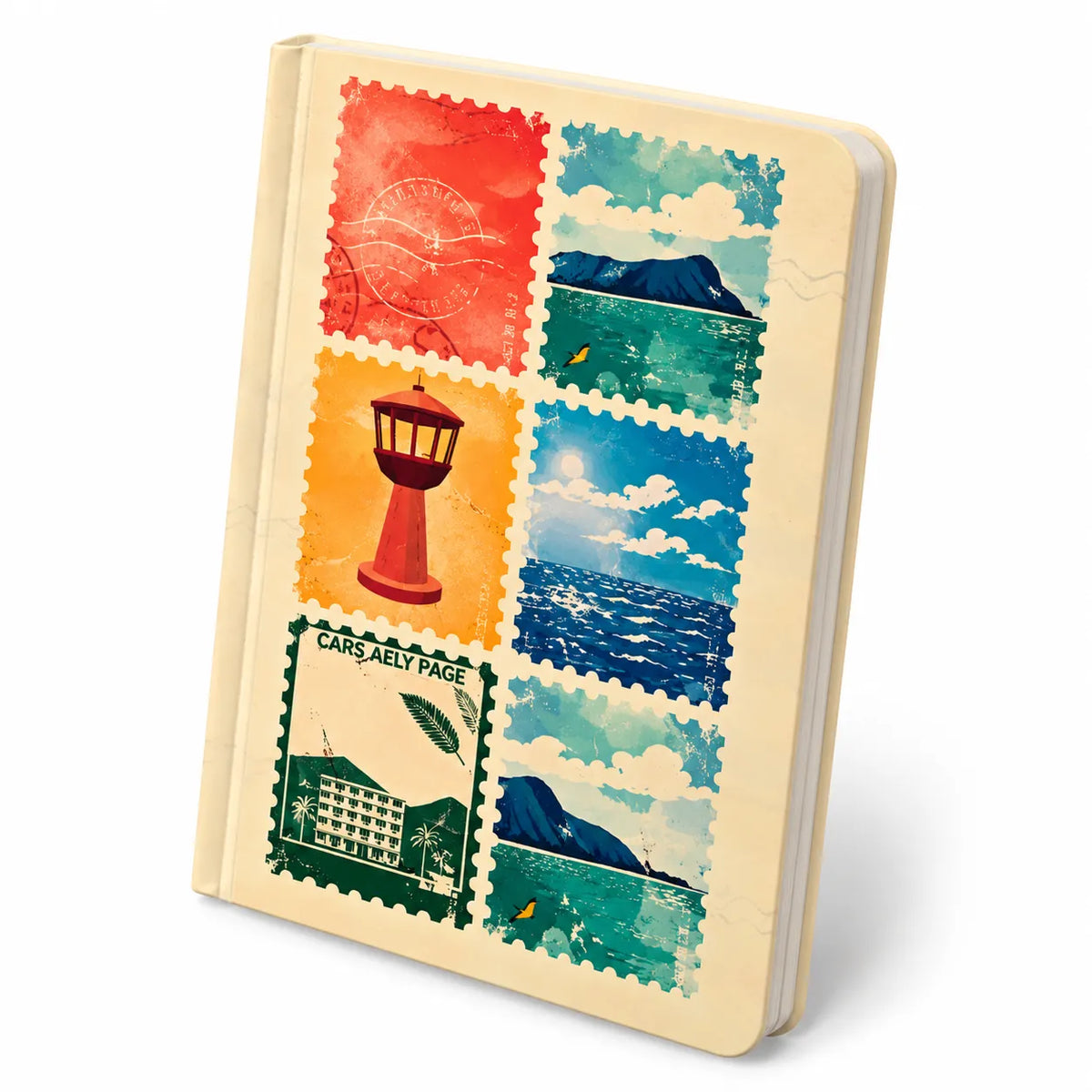 Vintage Coastal Postcard Notebook