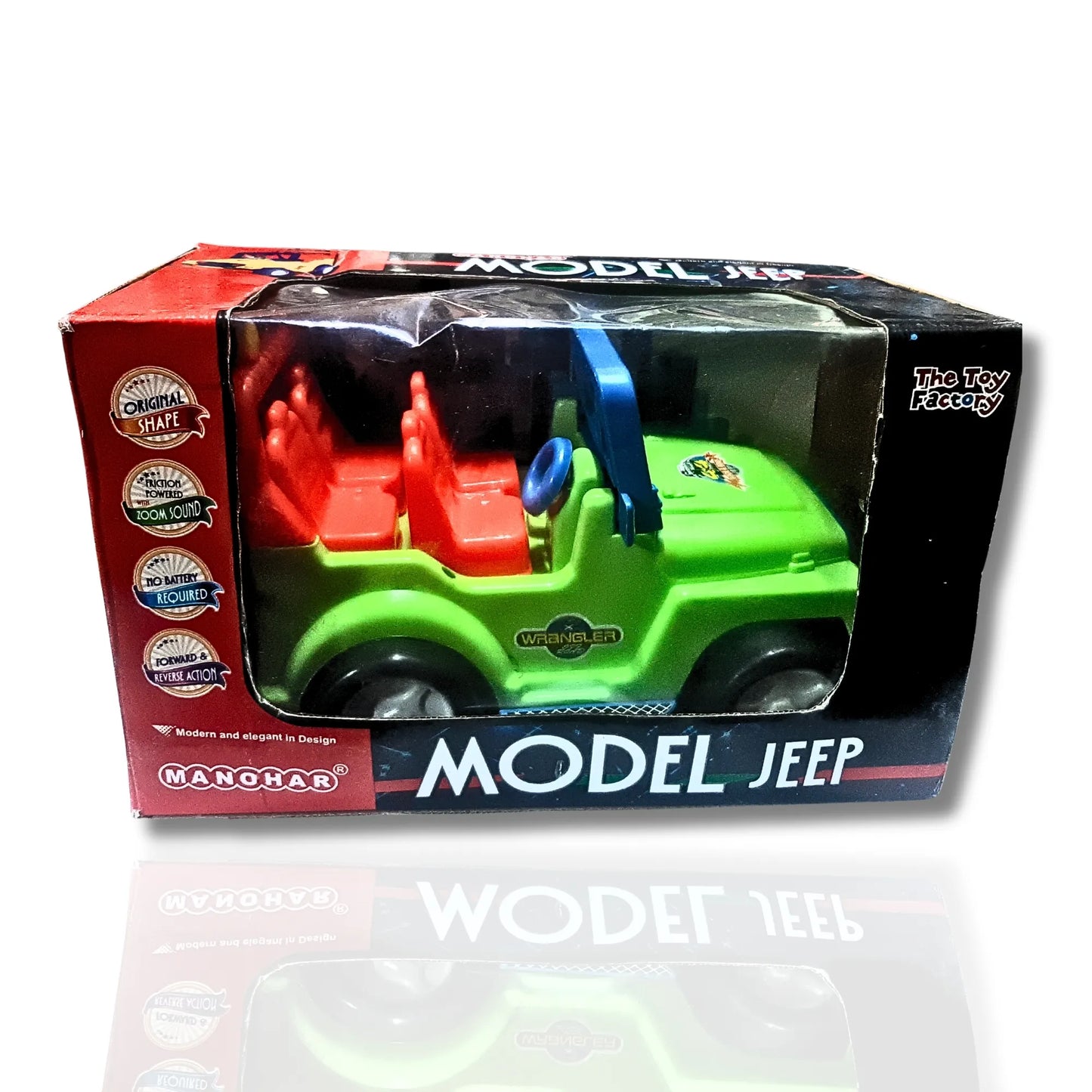Wrangler Style Model Jeep Toy for Kids | Friction Powered Mini Jeep Car | 3 Color Variants