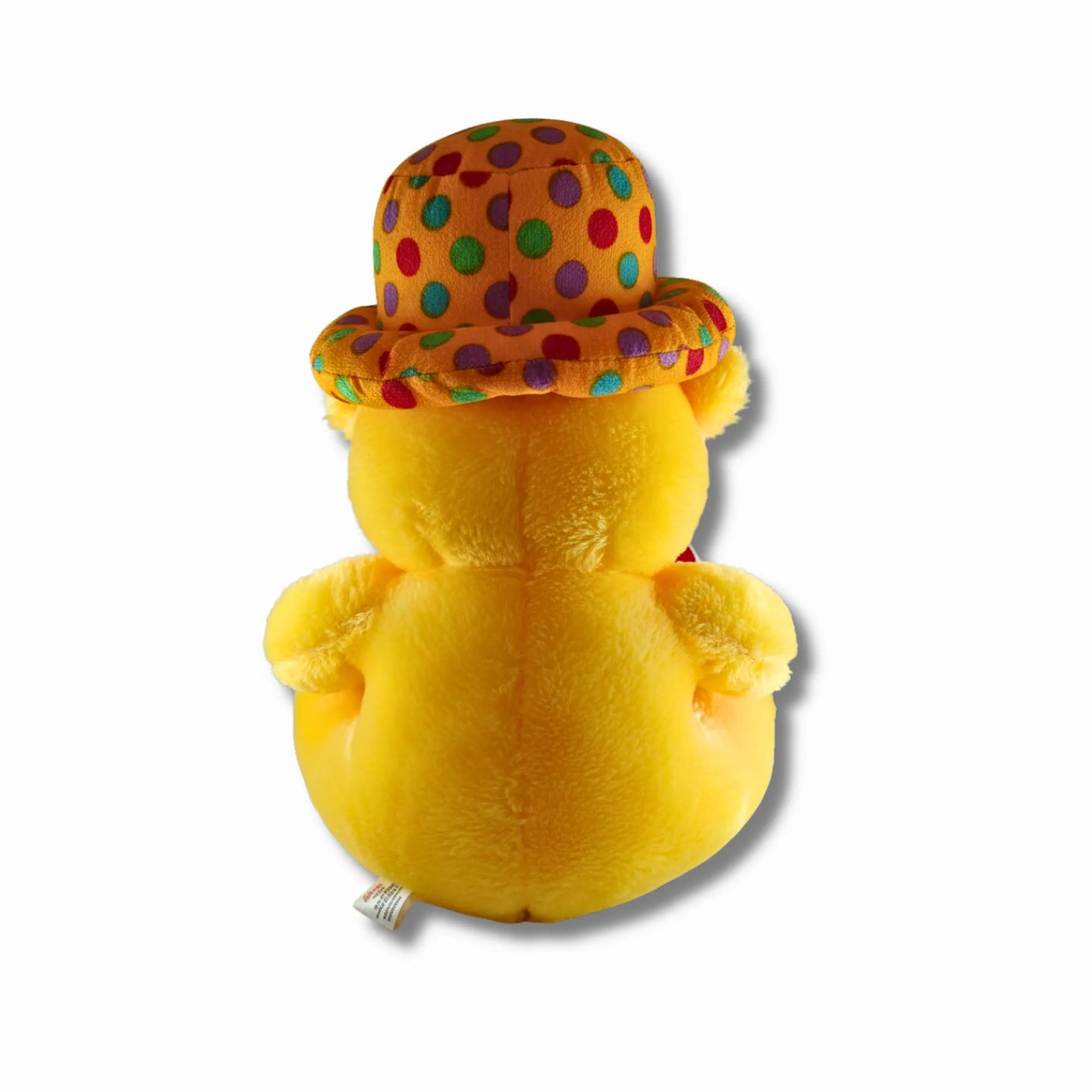 Yellow Teddy Bear with Polka Dot Hat & Heart Cushion | Cute Soft Plush Teddy Bear Toy for Kids, Girls & Gifting