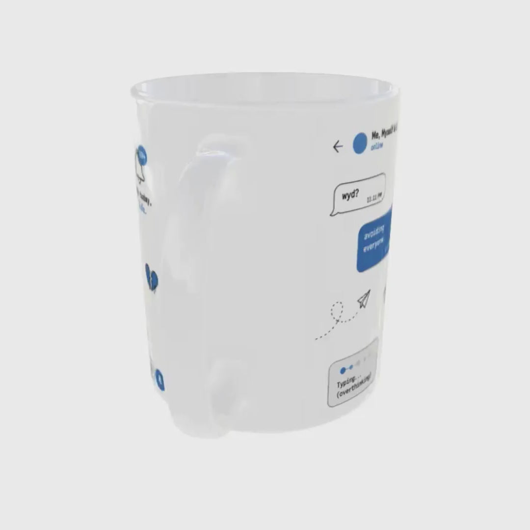 I'm Not Replying I'm Recharging Ceramic Mug | Funny Gen Z Coffee Mug